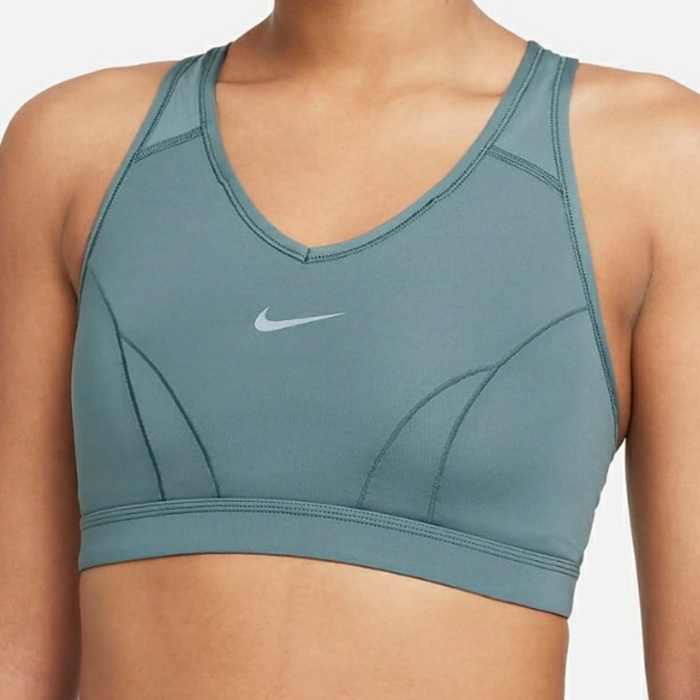 Nike XXL Swoosh Icon Clash Medium-Support 1-Piece Pad V-neck Sports Bra - Hasta